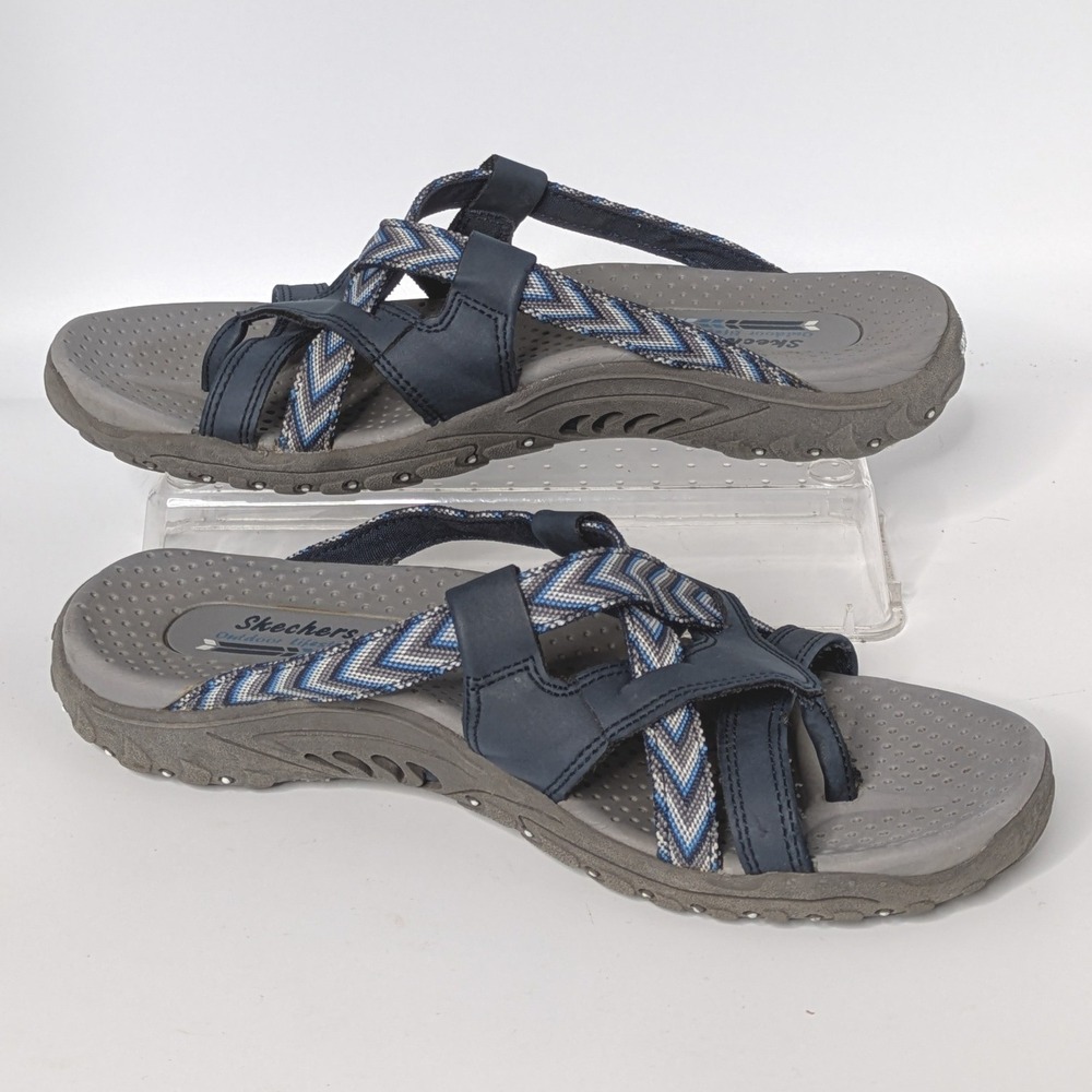 Skechers Women's Size 8 Navy Blue Sport Sandals Strappy Outdoor Comfort